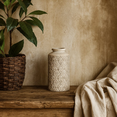 Wyld Haus Meadowthorn Vintage Inspired Glazed Ceramic Vase from B&Q