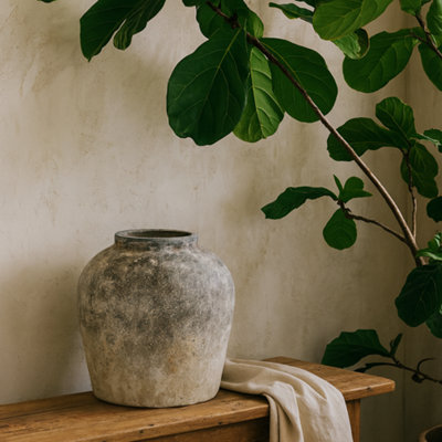 Wyld Haus Sunvale Aged Stoneware Ceramic Vase from B&Q