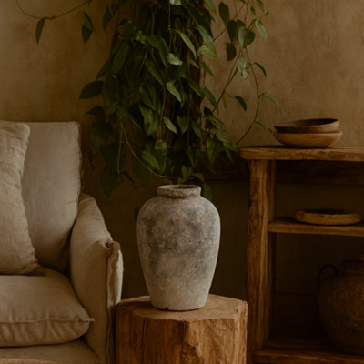 Wyld Haus Sunvale Aged Tall Stoneware Ceramic Vase from B&Q