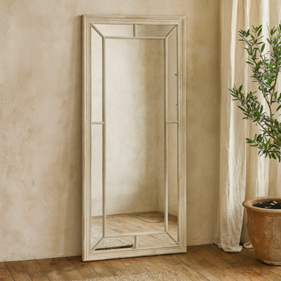 Wyld Haus Unisex White Rustic Washed Window Frame Wall Mirror In - Image 3