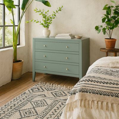 Wyld Haus Cordoba Pigeon Grey Wood Grain 3-Drawer ChestCompact750H X 450W X 900D mm from B&Q