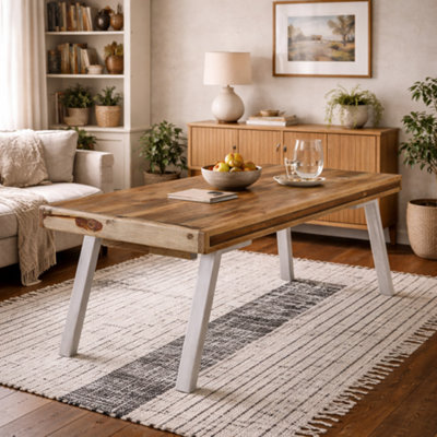 Wyld Haus Los Angeles Large Reclaimed Wood Dining Table With Metal Legs from B&Q