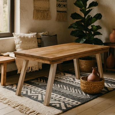 Wyld Haus Los Angeles Reclaimed Wood And Metal Dining Table 1500mm from B&Q