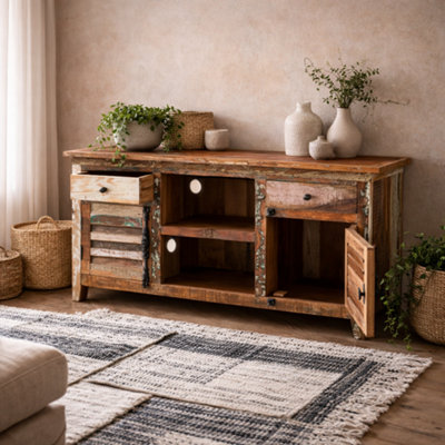 Wyld Haus Seattle Reclaimed Wood Media Sideboard With 2 Drawers2 Doors And 1 Shelf from B&Q