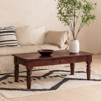 Wyld Haus Oxford Mahogany Mango Wood Coffee Table 1 Drawer from B&Q