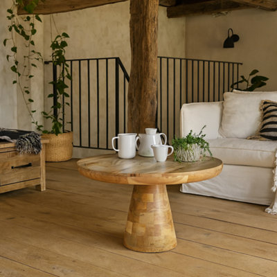 Wyld Haus London Mushroom Coffee Table In Natural Mango Wood 800mm X 450mm from B&Q