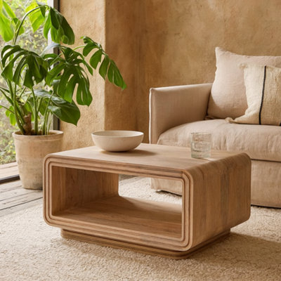 Wyld Haus Arizona Carved Mango Wood Open Coffee TableNatural Brown850 X 450 mm from B&Q