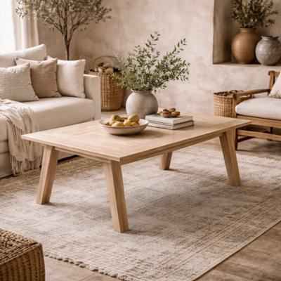 Wyld Haus Kotka Rectangular White Oak Coffee Table 1300X450mm from B&Q