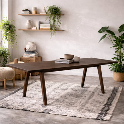 Wyld Haus Jyvaskyla 286Cm Extendable Dark Oak 8-Seater Rectangular Dining Table from B&Q
