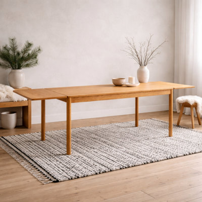 Wyld Haus Oxford Extendable Oak Dining Table10 Seater from B&Q