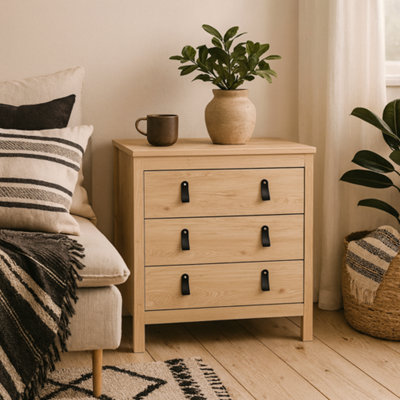 Wyld Haus Wildberry 3-Drawer Chest In Natural Oak from B&Q