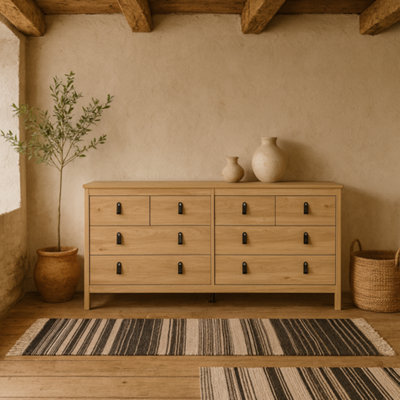 Wyld Haus Barcelona Natural Oak 8-Drawer Double Dresser from B&Q