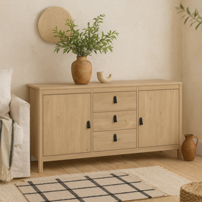 Wyld Haus Wildberry Sideboard In Natural Oak Finish2 Doors 3 Drawers from B&Q