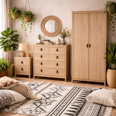 Wyld Haus Wildberry 3-Piece Bedroom Set In Jackson Hickory Oak from B&Q