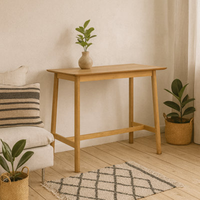 Wyld Haus Quietwood Oak Rectangular Bar Table 1200X600X1050mm from B&Q