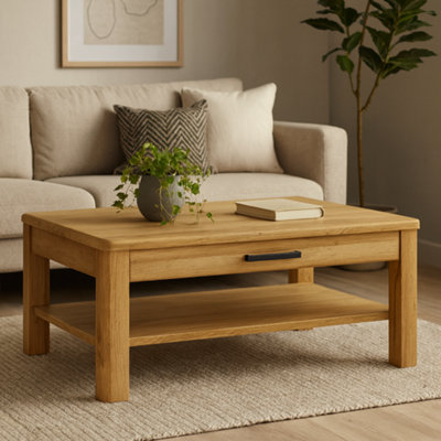 Wyld Haus Larkwood 1 Drawer Grandson Oak Mdf Coffee Table from B&Q