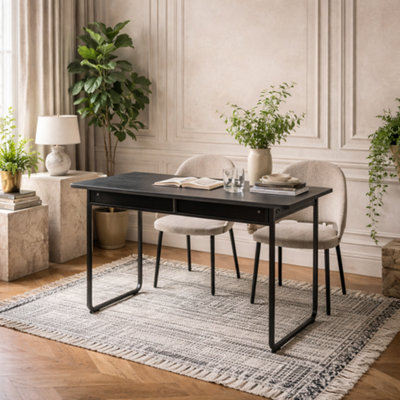 Wyld Haus Tinglev 4-Seater Folding Dining TableBlack Ash Look from B&Q