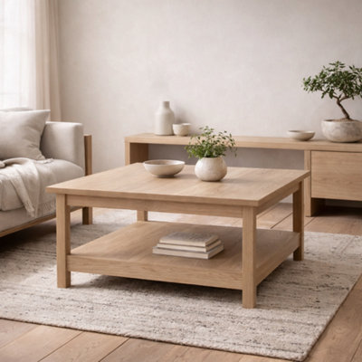 Wyld Haus Gossmere Hickory Oak Effect Coffee Table from B&Q