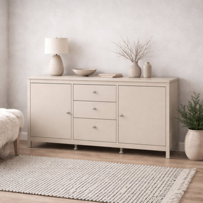 Wyld Haus Gossmere Natural Cashmere Sideboard 3 Drawers 2 Doors 1510mm W from B&Q
