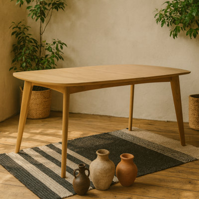 Wyld Haus Mossbloom 6-Seater Oak Extending Dining Table from B&Q
