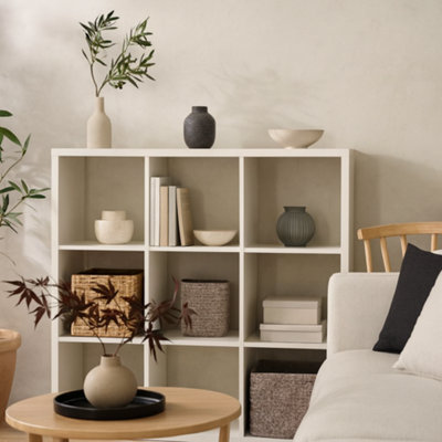 Wyld Haus Mauro 3X3 Cube Storage Unit In Matt WhiteFreestanding Modern Shelving from B&Q