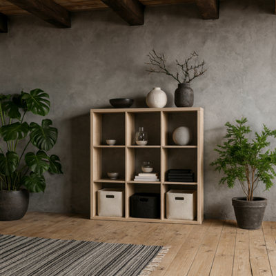 Wyld Haus Mauro 3X3 Freestanding Cube Storage Unit In Sonoma OakMatt Oak-Effect Finish from B&Q