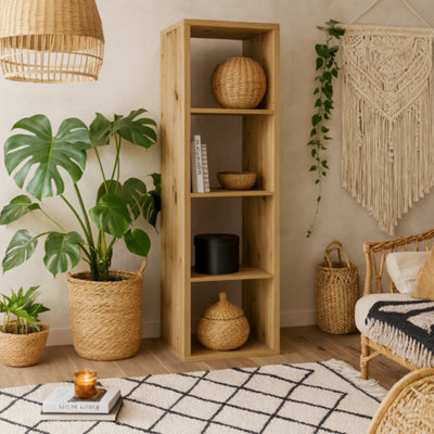 Wyld Haus Shanghai Sonoma Oak 4-Cube Freestanding Storage Unit from B&Q