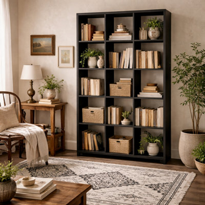 Wyld Haus Shanghai Matt Black 3X5 Tall Cube Storage Unit from B&Q