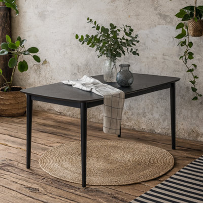 Wyld Haus Novi Sad Extending Rectangular Dining Table In Black Oak from B&Q