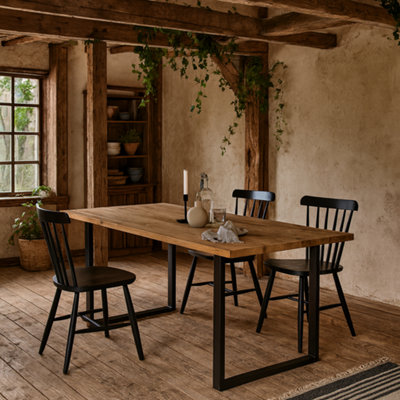 Wyld Haus Hanover Natural Oak Effect Rectangular Dining Table 1800mm