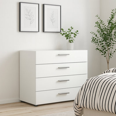 Wyld Haus Daejeon White Wooden Chest 4 Drawers from B&Q