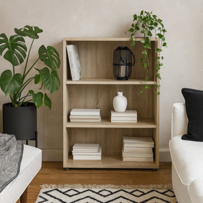 Wyld Haus Dris Natural Oak Effect 2-Shelf BookcaseCompact from B&Q