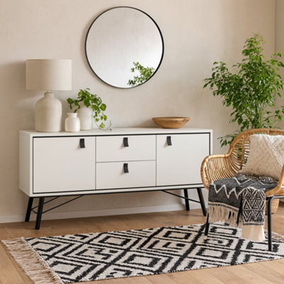 Wyld Haus Juno White Sideboard 2 Doors 2 Drawers 1503 X 722 X 401 mm from B&Q