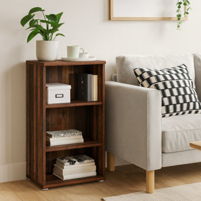Wyld Haus Bucharest Low Narrow 2-Shelf Bookcase In Vintage Oak 550X340X854mm from B&Q