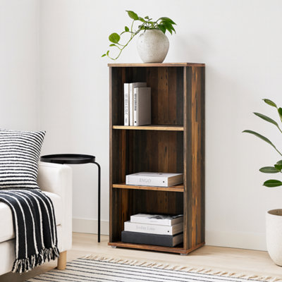 Wyld Haus Bucharest Tall Narrow 2-Shelf Vintage Oak Bookcase from B&Q