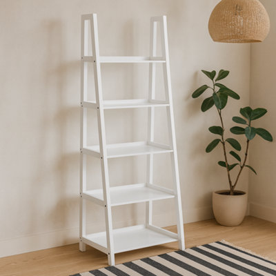 Wyld Haus Florence White Step Ladder Bookcase 5 Shelves from B&Q