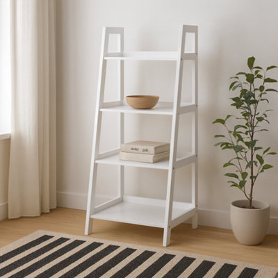 Wyld Haus Florence White Step Ladder Bookcase 4 Shelves