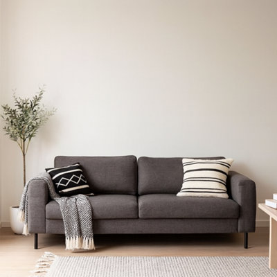 Wyld Haus San Sebastian 3-Seater Sofa Light Grey Fabric from B&Q