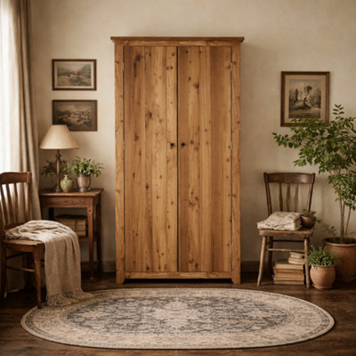 Wyld Haus Tralee Brown Pine 2-Door Wardrobe from B&Q