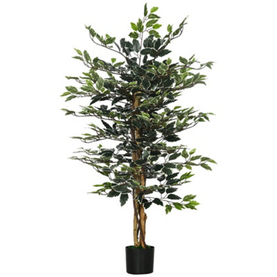 Wyld Haus Nedori 130Cm Tall Artificial Ficus-Style Tree In Weighted Pot For Indoor Interiors from B&Q