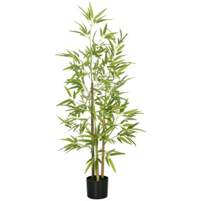 Wyld Haus 120Cm Artificial Bamboo-Style Tree In PotGreenCompact 15X15Cm from B&Q