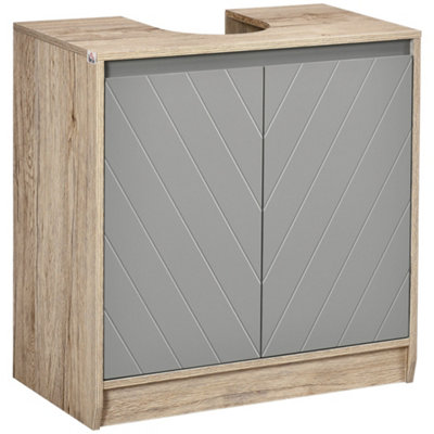 Wyld Haus Movese Freestanding Under-Sink Storage Cupboard With Adjustable ShelfGrey And OakL60 X D30 X H59.8Cm from B&Q