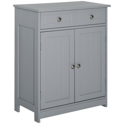 Wyld Haus Letare Nive Freestanding Bathroom Cabinet 2 Drawers 1 Door Matt Grey 75X60X30Cm from B&Q