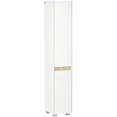 Wyld Haus Moka Tall Freestanding Bathroom Cabinet With 5-Tier Adjustable ShelvingWhite30 X 33 X 165 Cm from B&Q