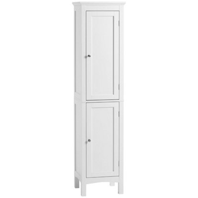Wyld Haus Slim Tall Freestanding Bathroom Cabinet With Double Doors And Adjustable ShelvesWhite38Cm X 33Cm X 160Cm from B&Q
