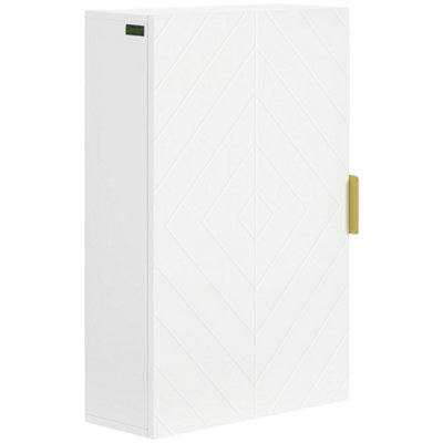 Wyld Haus Mivi Hano Over-Toilet Wall-Mounted Storage Cabinet With Adjustable ShelvesWhite Gloss (L40 X D15 X H60Cm) from B&Q
