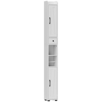 Wyld Haus Minore Farmhouse Slim Tall Bathroom Cabinet 20W X 20D X 185H Cm White from B&Q