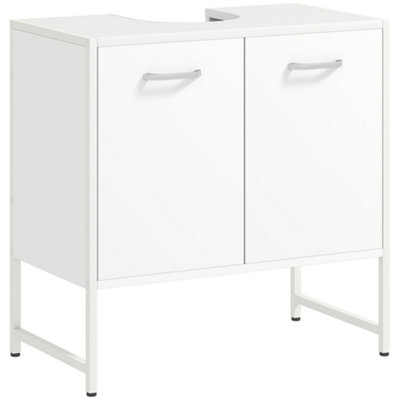 Wyld Haus Lilo Fifi Under-Sink Bathroom Vanity Cabinet 60 X 33 X 60.5 CmWhite GlossSoft-Close DoorsU-Shaped Cut-Out from B&Q