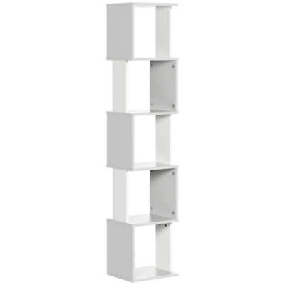 Wyld Haus Ziva Wood 5-Tier Freestanding BookcaseWhite And Light Grey33W X 28D X 161H Cm from B&Q