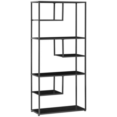 Wyld Haus Eldora 7-Tier Metal Industrial Display BookcaseBlack83W X 34D X 180H Cm from B&Q